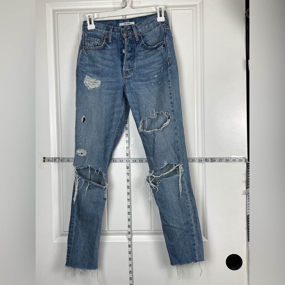 GRLFRND Karolina Distressed High-Rise Skinny Jean in A Little More Love - Picture 13 of 15